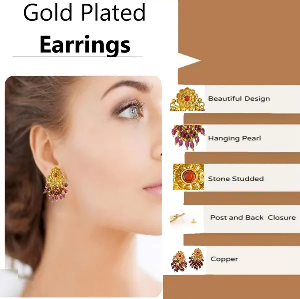 Multicolour__Traditional_Temple_Design_Gold-Plated_Pearl_Drop_Earrings_for_Women