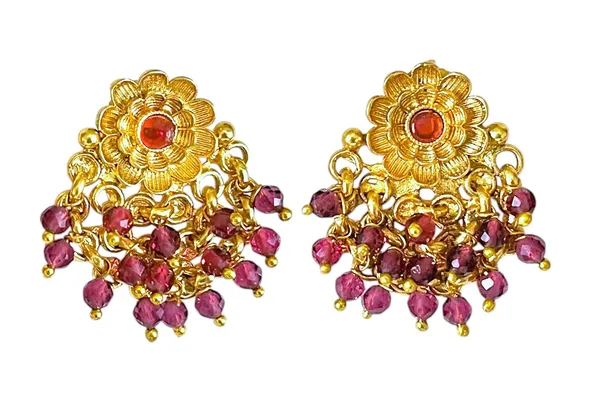 Multicolour__Traditional_Temple_Design_Gold-Plated_Pearl_Drop_Earrings_for_Women