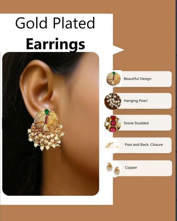 Multicolour__Traditional_Temple_Design_Gold-Plated_Pearl_Drop_Earrings_for_Women
