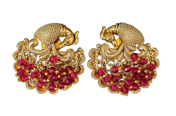 Multicolour__Traditional_Temple_Design_Gold-Plated_Pearl_Drop_Earrings_for_Women