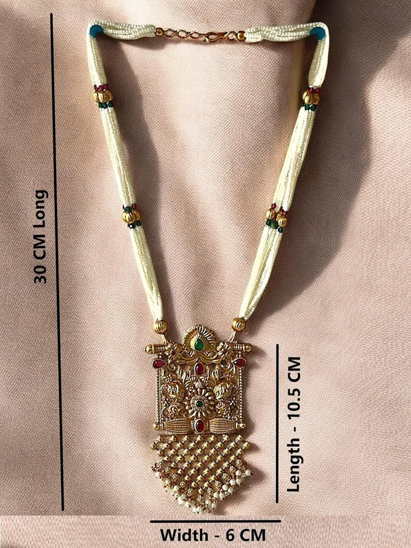 Multicolour_Long_Beaded_Necklace_with_Earring_For_Women