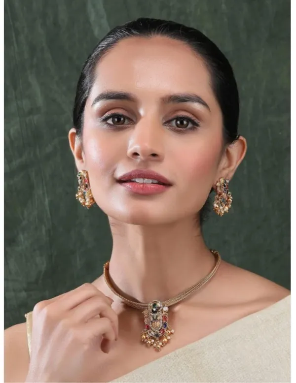 Multicolour_Traditional_Necklace_Set_With_Matching_Earrings_For_Women