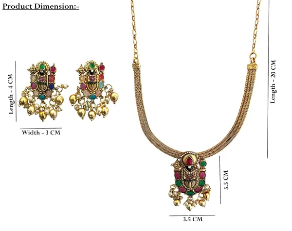 Multicolour_Traditional_Necklace_Set_With_Matching_Earrings_For_Women