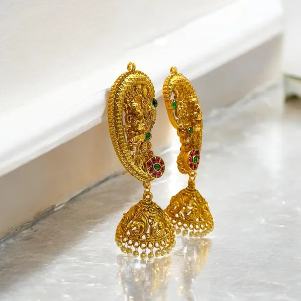 Multicolour__Traditional_Gold-Plated_Ear_Cuff_Jhumki_Earrings_for_Women