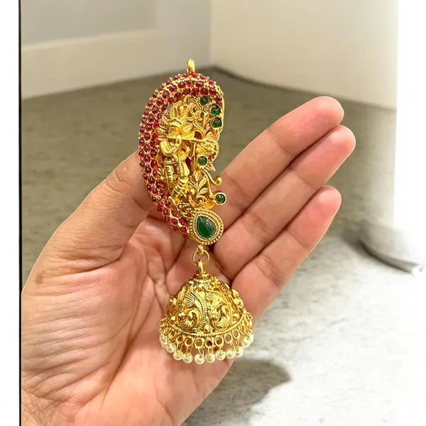 Multicolour__Traditional_Gold-Plated_Ear_Cuff_Jhumki_Earrings_for_Women
