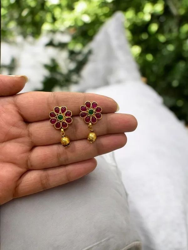 Multicolour_Fashion_Pink_Floral_Choker_Traditional_Jewellery_Set_For_Women
