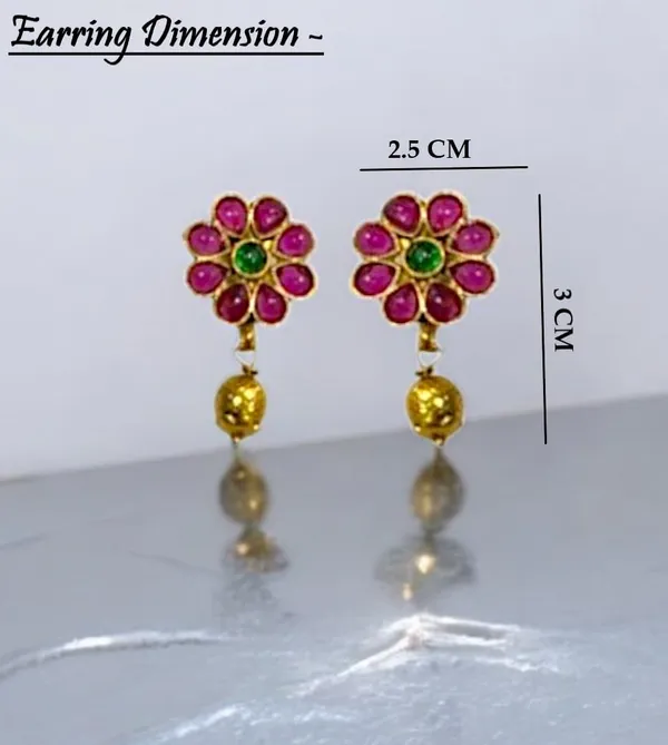 Multicolour_Fashion_Pink_Floral_Choker_Traditional_Jewellery_Set_For_Women