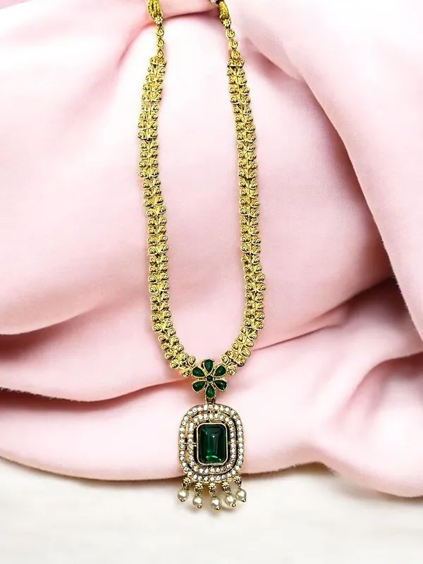 Multicolour_Long_Stone_Necklace_With_Earrings