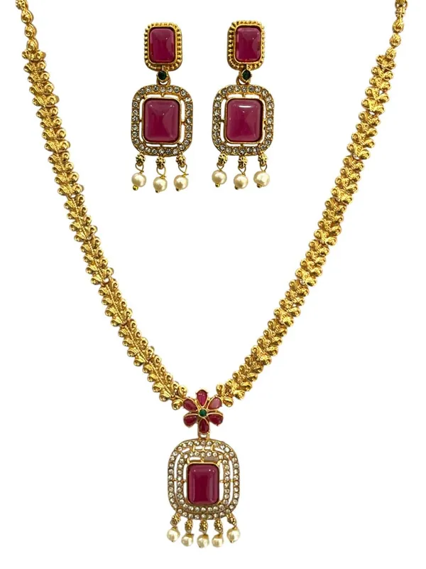 Multicolour_Long_Stone_Necklace_with_Earrings