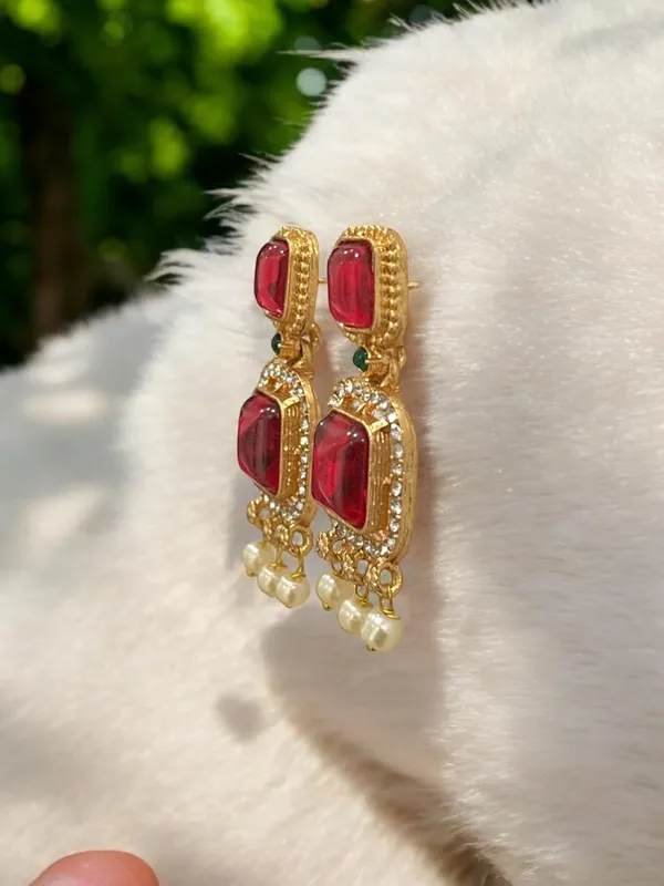Multicolour_Long_Stone_Necklace_with_Earrings
