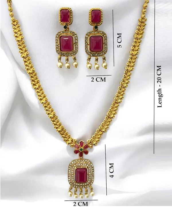 Multicolour_Long_Stone_Necklace_with_Earrings