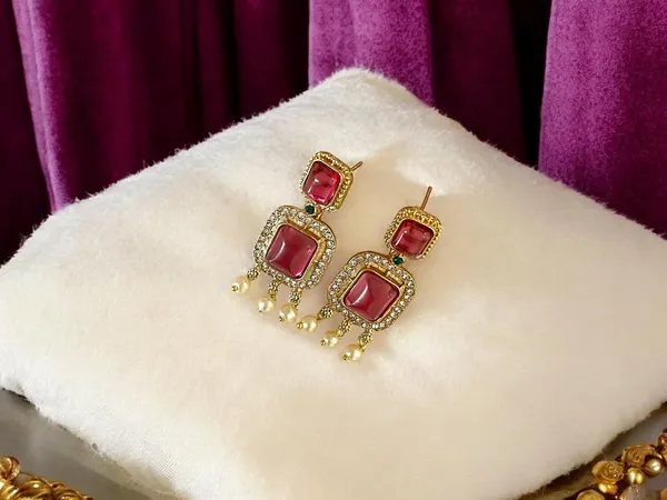 Multicolour_Long_Stone_Necklace_with_Earrings