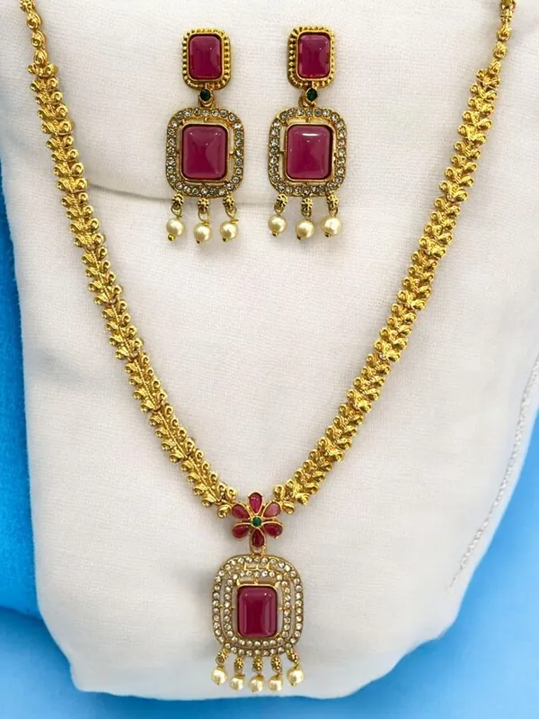 Multicolour_Long_Stone_Necklace_with_Earrings