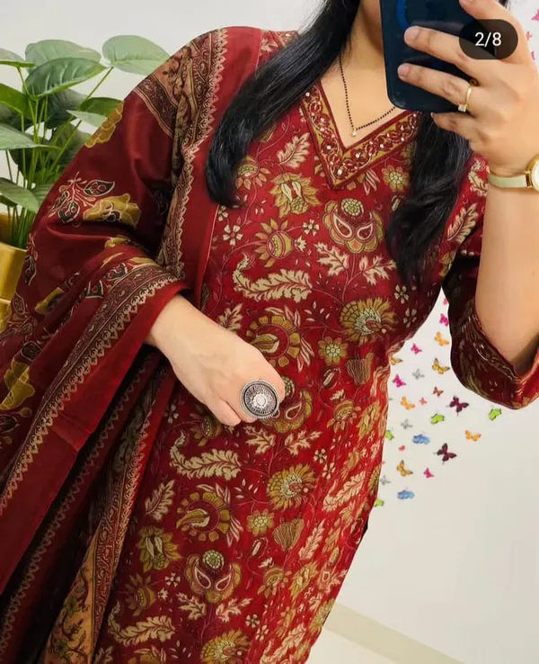 Beautiful_Pure_Cotton_Kurti_Pant_Dupatta_Set