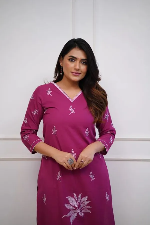 Pink_Cotton_Kurti_Pant_Set_For_Women