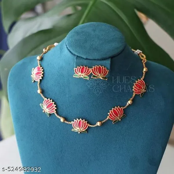 Red_Premium_Alloy_Necklace_Set_Ethnic_Party_Wear_For_Women
