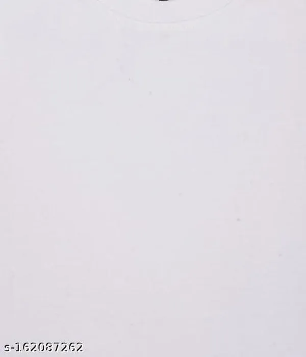 White_Half_Sleeves_Touch_Button_Style_T_Shirts_For_Boys_And_Girls
