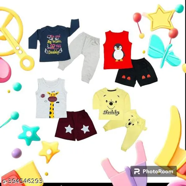 Multicolour_Summer_Wear_Dress_Clothing_Set_For_Boys_And_Girls