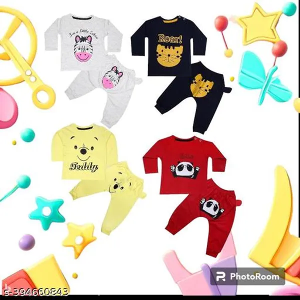 Multicolor_Cotton_T_Shirt_And_Pants_Set_For_Boys_And_Girls