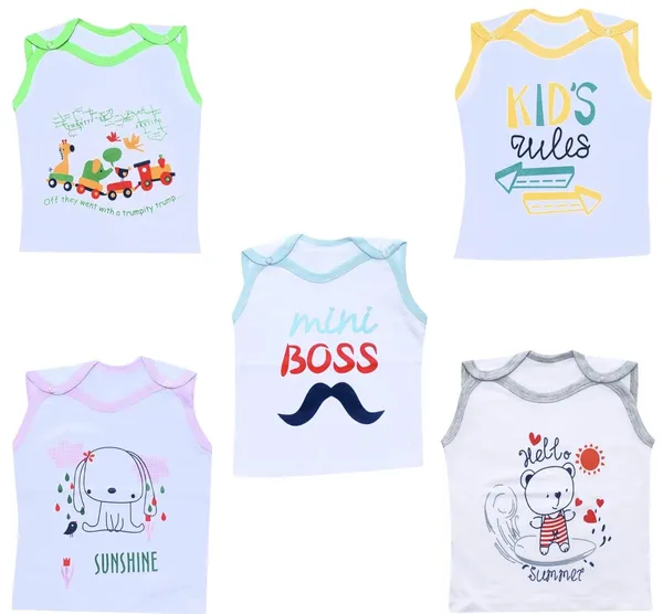 Multicolour_Cut_Sleeves_T_ShirtsPack_Of_5_For_Boys_And_Girls