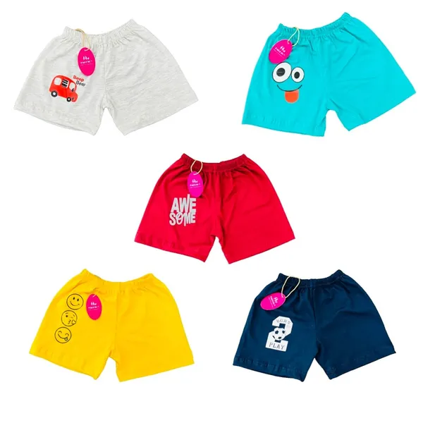 Multicolour_Cotton_ShortsPack_Of_5_For_Boys_And_Girls