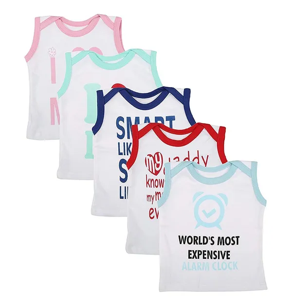 Multicolour_Cut_Sleeves_100%_Cotton_T_Shirt_Pack_Of_5_For_Boys_And_Girls