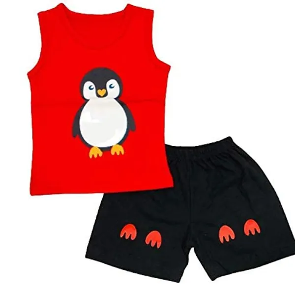 Multicolour_Summer_Wear_T__Shirt_Shorts_Set_Dres_Printed_Clothing_Set_Pack_Of_5_For_Boys_And_Girls