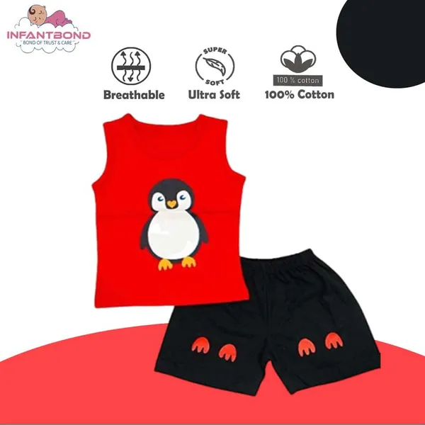 Multicolour_Sleeveless_T_Shirt_And_Short_Cotton_Set_Summer_Wear_Set_For_Boys_And_Girls