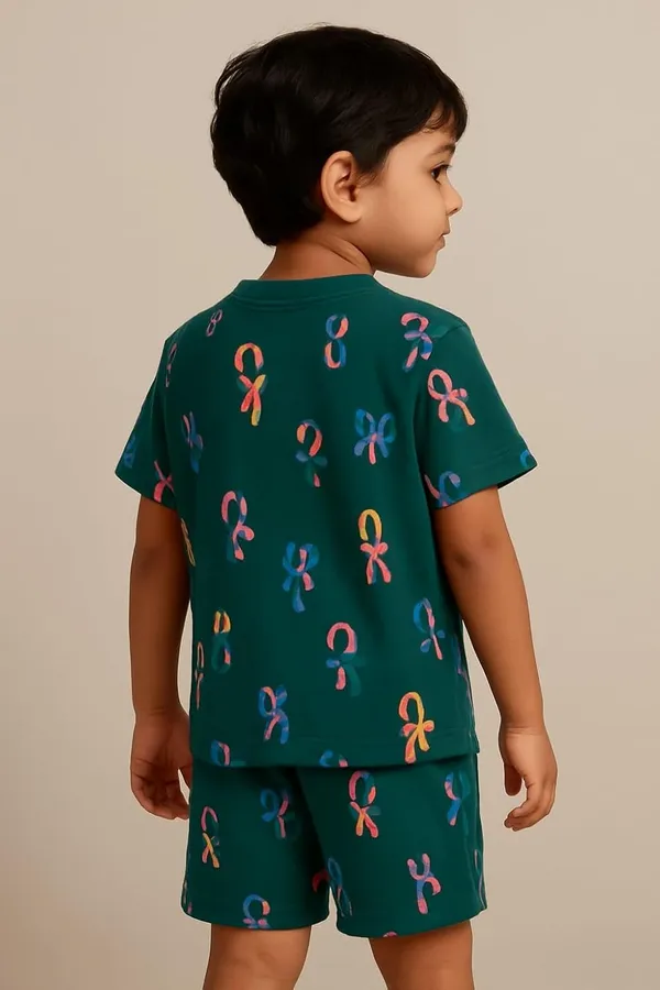 Green_Breathable_Lightweight_Stylish_Outfit_Printed_Co_Ord_Set_For_Boys_And_Girls