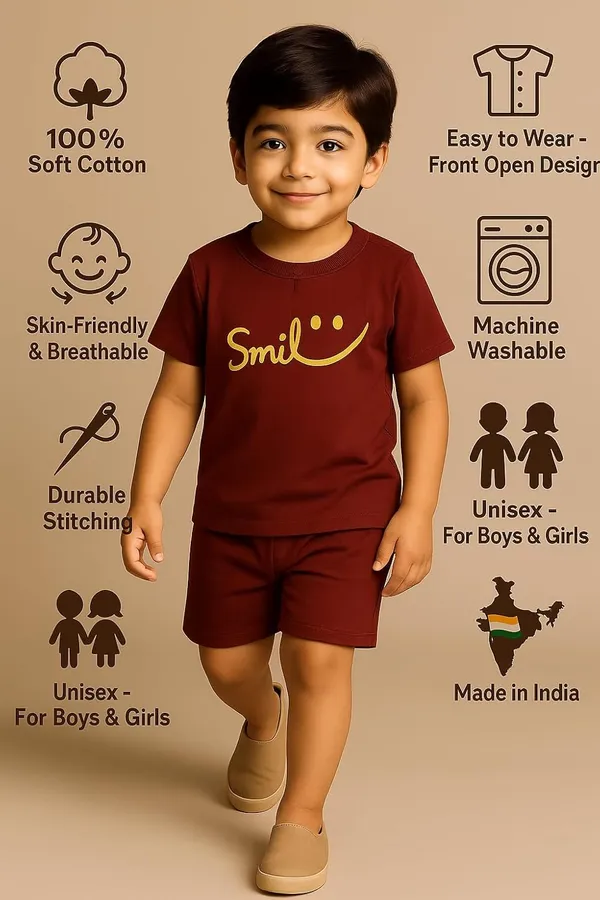 Unisex_Kids_Cotton_T-Shirt_and_Shorts_Set_|_Soft_Breathable_Fabric_|_Summer_Casual_Wear_for_Boys_and_Girls