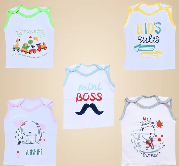 Multicolour_Cut_Sleeves_T_ShirtsPack_Of_5_For_Boys_And_Girls