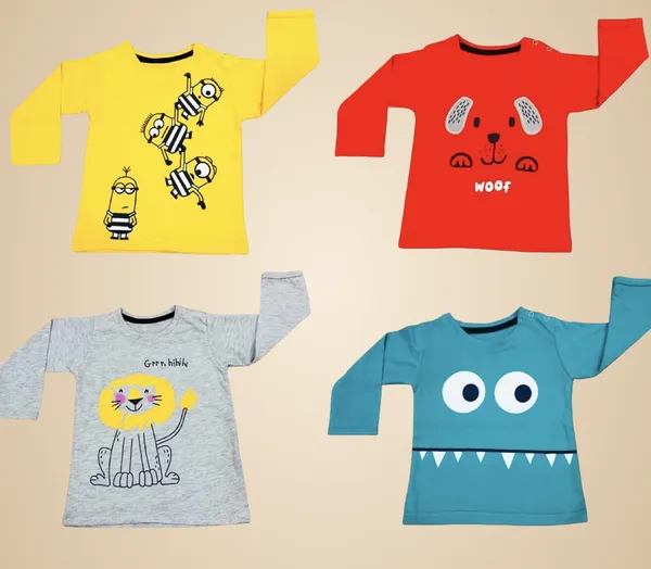 Multicolour_Full_Sleeves_T_Shirt_Pack_Of_4_For_Boys_And_Girls