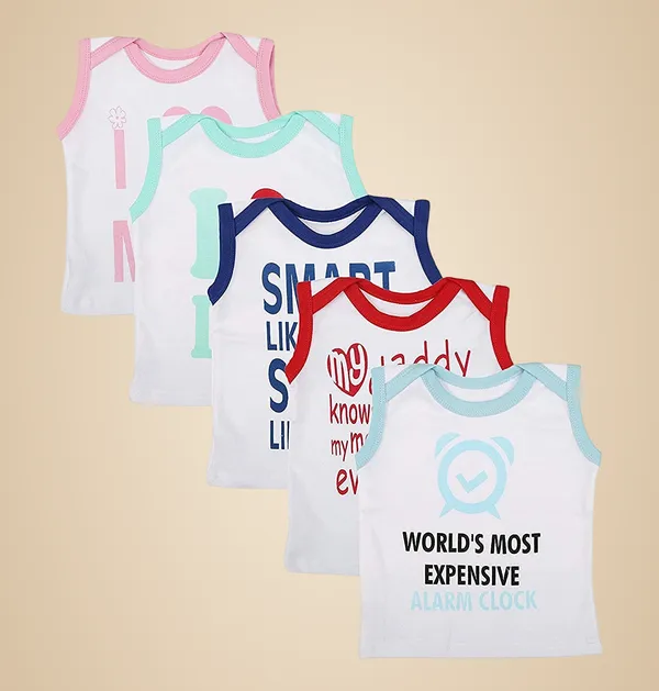 Multicolour_Cut_Sleeves_100%_Cotton_T_Shirt_Pack_Of_5_For_Boys_And_Girls
