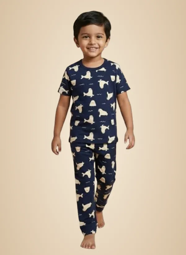 Navy_Blue_Soft_Cotton_Print_T_Shirt_Pajama_Set_For_Boys_And_Girls