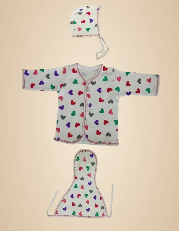 Multicolor_Clothing_Set_Of_Jhabla_Nappies_Cap_For_Boys_And_Girls