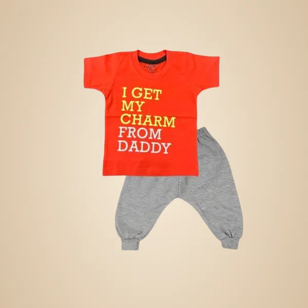 Multicolour_100%_Cotton_T_Shirt_And_Pajama_Clothing_Set_For_Boys_And_Girls