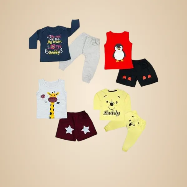 Multicolour_Summer_Wear_Dress_Clothing_Set_For_Boys_And_Girls