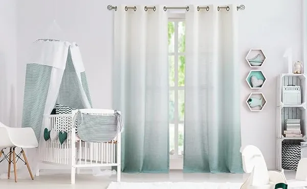 PARDEWALLA_Aqua_Green_Ombre_Linen_Curtains_108_Inches_for_Valentines_Lover_Living_Room_Grommet_Top_Window_Treatments_Semi_Voile_Gradient_Drape_Bedroom,Cream_White_to_Pink_Dust_Rose,1.4_mtrx3_mtr(widthxheight)