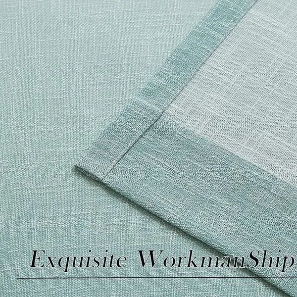 PARDEWALLA_Aqua_Green_Ombre_Linen_Curtains_108_Inches_for_Valentines_Lover_Living_Room_Grommet_Top_Window_Treatments_Semi_Voile_Gradient_Drape_Bedroom,Cream_White_to_Pink_Dust_Rose,1.4_mtrx3_mtr(widthxheight)