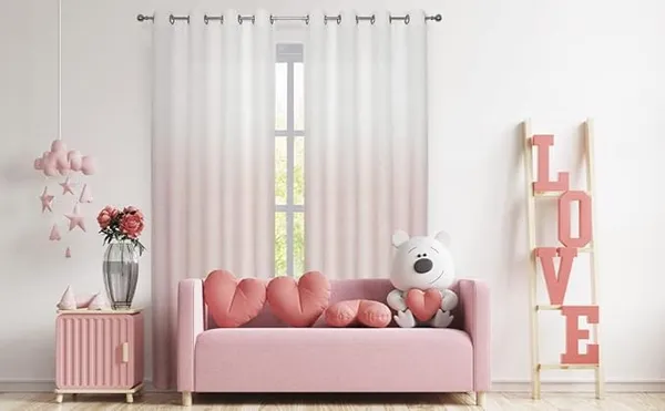 PARDEWALLA_Pink_Ombre_Linen_Curtains_108_Inches_for_Valentines_Lover_Living_Room_Grommet_Top_Window_Treatments_Semi_Voile_Gradient_Drape_Bedroom,Cream_White_to_Pink_Dust_Rose,1.4_mtrx3_mtr(widthxheight)
