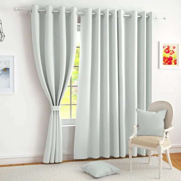 Pardewalla_100%_True_Blackout_Door_Curtains_5_Feet_Long_Set_of_2_|_Plain_Design_|_Room_Darkening_Curtain_|_Thermal_Insulated_Curtains_for_Living_Room,_Bedroom_|_(116_x_215_cm,_Grey)