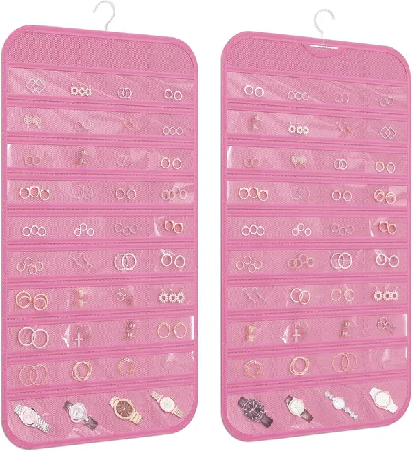 Hanging_Jewelry_Organizer_48_Double-Sided_Pockets_for_Earrings,_Necklaces,_Rings_&_Accessories_|_Space-Saving_Closet_Jewelry_Storage_(Pink)