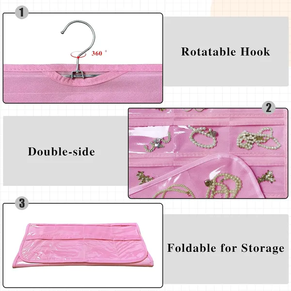 Hanging_Jewelry_Organizer_48_Double-Sided_Pockets_for_Earrings,_Necklaces,_Rings_&_Accessories_|_Space-Saving_Closet_Jewelry_Storage_(Pink)