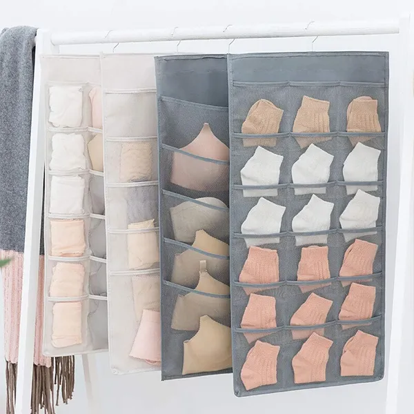 Pack_of_1_Grey_Wall_Hanging_Bag_with_30_Pockets_Premium_Oxford_Fabric_Double_Sided,_Clear,_Underwear,_Bra,_Socks,_Hanger_Storage,_Organizer,_Closet_Shelves,_Storage_Pockets