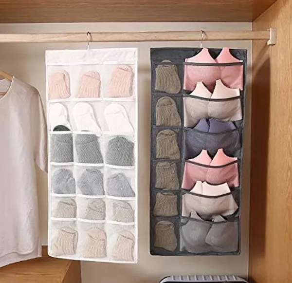 Pack_of_1_Grey_Wall_Hanging_Bag_with_30_Pockets_Premium_Oxford_Fabric_Double_Sided,_Clear,_Underwear,_Bra,_Socks,_Hanger_Storage,_Organizer,_Closet_Shelves,_Storage_Pockets
