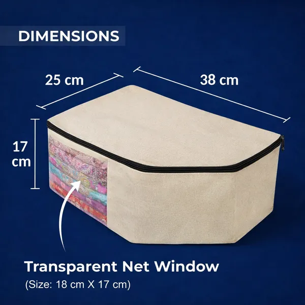 Pack_Of_2_Canvas_Cotton_Blouse_Organizer_for_Wardrobe/Transparent_Blouse_Covers_for_Storage/Dust_Proof_Blouse_Storage_Bags_with_Zipper/Saree_&_Blouse_Cover_for_Women_(38x25x17_cm/Off_White)