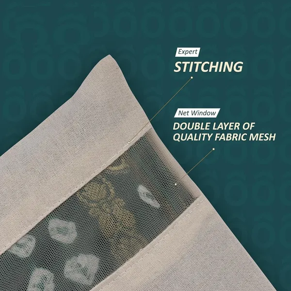 Set_Of_5_Cotton_Saree_Bags/Covers_For_Storage__Big_Size_Single_(16_X_14_Inches)_With_Zip_Closure_For_Clothes_Bags_And_Wardrobe_Organizer_With_Transparent_Mesh_Window,_Beige