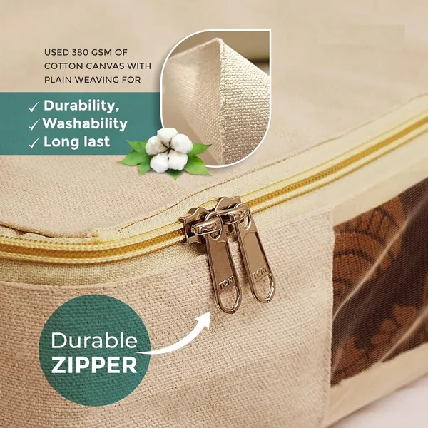 Set_of_4_Canvas_Clothes_Storage_Bags/Saree_Covers_with_Zip_for_Storage_Specially_Design_for_Woman_Dresses,_Sarees,_Lehengas_for_Wardrobe_Organizer_(16_x_13_x_3_Inch)
