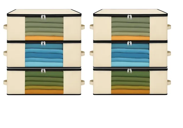 Set_of_6_Cotton_Canvas_Clothes_Storage_Bags/Saree_Covers_with_Zip_for_Storage_Specially_Design_for_Woman_Dresses,_Sarees,_Lehengas_for_Wardrobe_Organizer_(17_x_14_x_7_Inch)_(3)
