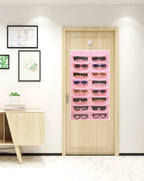 Sunglasses_Organizer_Storage_Hanging_Dust_Proof_Sunglasses_Storage_Case_Wall_Mounted,_Travel_Dual_Sided_Glasses_Case_Multiple_Pairs,_Eyeglasses_Holder_with_24_Clear_Slots_(Pink)